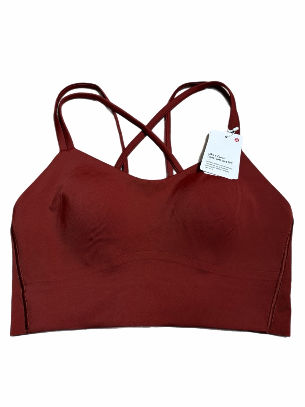 NWT Lululemon Like a Cloud Longline Bra *B/C Cup (Cranberry Charm) Size 6